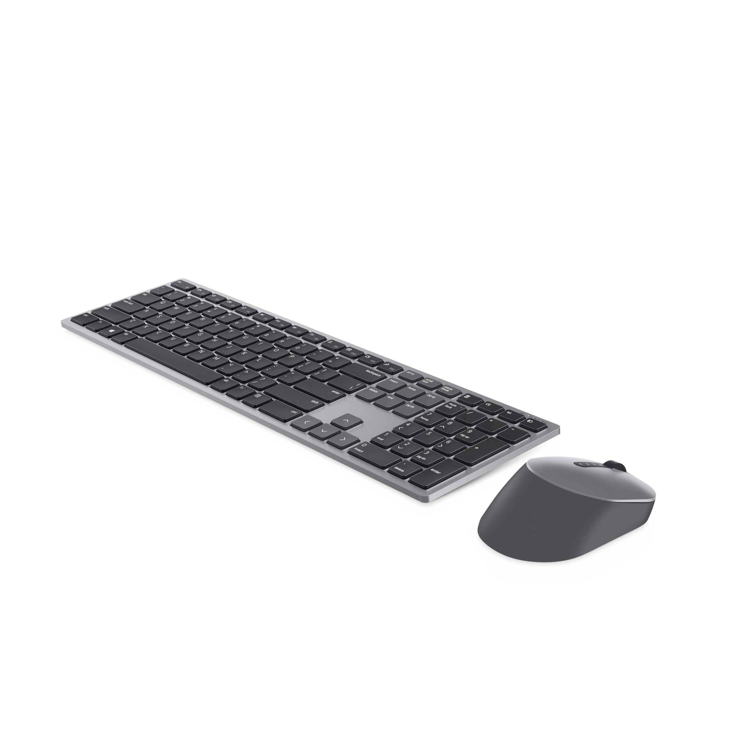 Dell KM7321W Premier Multi-Device Wireless Keyboard and Mouse, UK (QWERTY), 2.4GHz, Bluetooth 5.0, 128-bit AES Encryption, 4000 dpi, Compatible with Windows, Mac, Linux, Chrome and Android, (Grey)