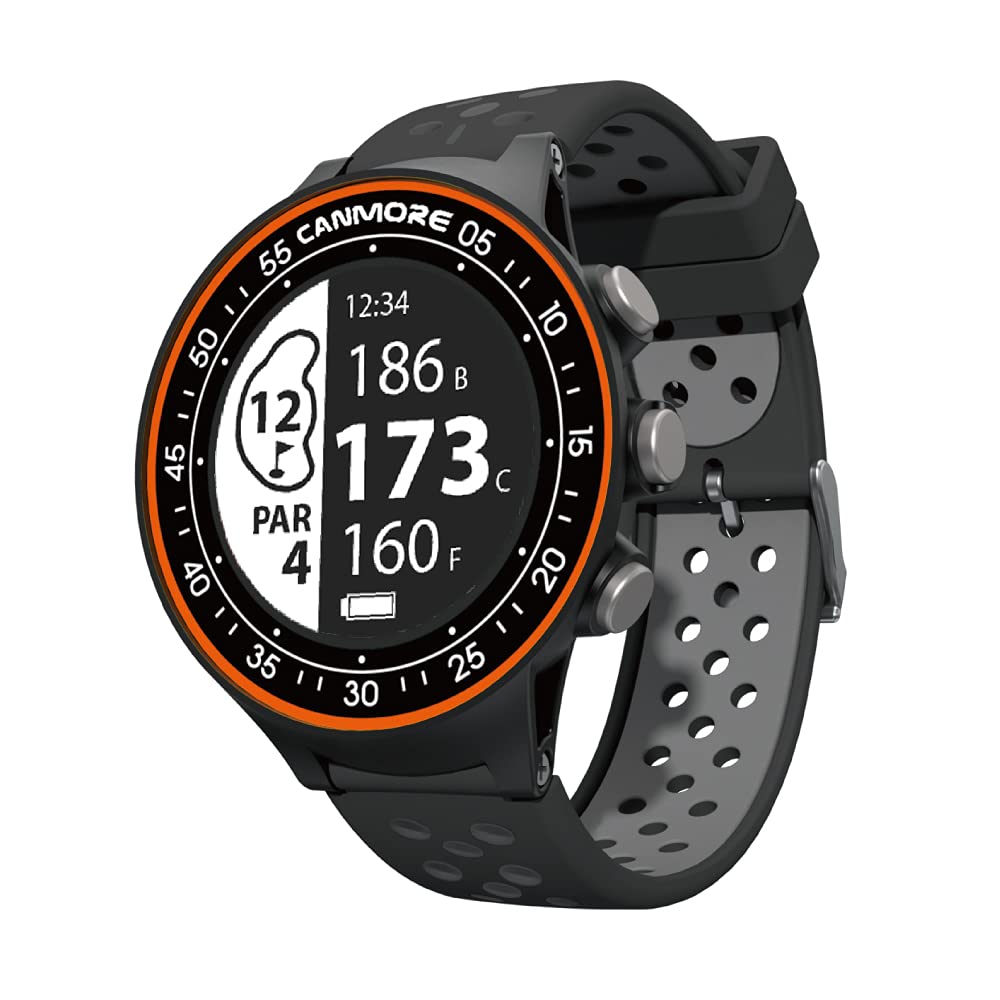 CANMORE TW410G GPS Golf Watch with Step Tracking (Orange)- 40,000+ Free Worldwide Golf Courses Preloaded - Minimalist & User Friendly