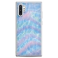 Case Compatible with Samsung S24 S23 S22 Plus S21 FE Ultra S20+ S10 Note 20 S10e S9 Clear Phone Blue Design Print Feminine Gentle Art Cute Pink Rainbow Cute Flexible Silicone Slim fit Pastel