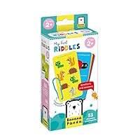 My First Riddles Educational Board Book with 53 Guessing Games, Ring-Bound Travel-Friendly Format, Content Designed for Toddlers Ages 2 Years and up