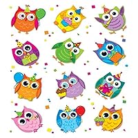 Carson Dellosa Celebrate with Colorful Owls Stickers