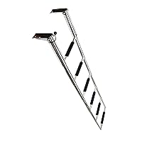 Stainless Steel Sleek Compact Durable and Sturdy 6-Step Telescoping Swim Ladder Easy Install for Boats – Marines – RVs – Ships (Pack of 1)