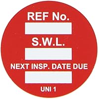 UNI-UNI RED, Red Universal Tag INSERTS SAFE WORK LOAD 100/Package RED (100 Tags)