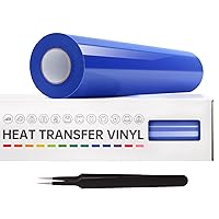 Heat Transfer Vinyl-12” x 20ft Royal Blue Iron on Vinyl Roll for Shirts, HTV Vinyl for Silhouette Cameo, Cricut, Easy to Cut & Weed