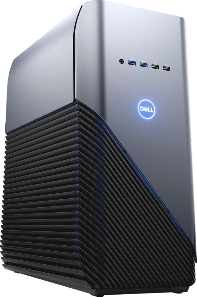Dell Inspiron Gaming PC Desktop AMD Ryzen 7 2700 Processor, 16GB DRAM, 1TB HDD, AMD Radeon RX 580 4GB GDDR5 Graphics Card, Windows 10 64-bit, Blue LED, Model Number: i5676-A696Blu