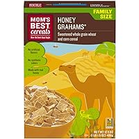 Mom's Best Honey Grahams Cereal, Made with Whole Grain, No High Fructose Corn Syrup, Made with Real Honey, Kosher, 17.5 Oz Box (Pack of 14)