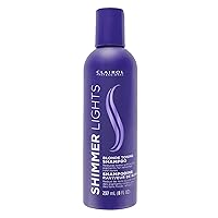 Clairol Professional Shimmer Lights Purple Shampoo, 8 fl. Oz | Neutralizes Brass & Yellow Tones | For Blonde, Silver, Gray & Highlighted Hair **Packaging May Vary