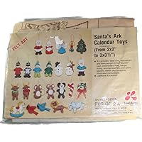 Lee Wards 14-39306 Felt Applique Kit - Santa's Ark Calendar Toys