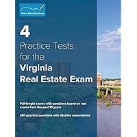 4 Practice Tests for the Virginia Real Estate Exam: 480 Practice Questions with Detailed Explanations 4 Practice Tests for the Virginia Real Estate Exam: 480 Practice Questions with Detailed Explanations Paperback Kindle