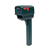 Architectural Mailboxes Gentry Plastic, Dual Access, Mailbox and Post Kit, GGC1G00AM, Green, Large Capacity