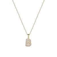 925 K Sterling Silver Initial Necklace Women | Cubic Zirconia Initial Necklace | Dainty Bubble Initial Necklace Gold | Tiny Initial Letter Pendants | A-Z Small Initial Girls Teenagers Kids
