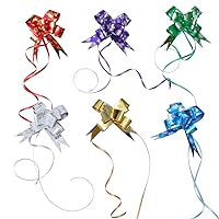 CHUNCIN - Pull Bows Ribbon String Bows for Gift Wrapping Wedding New Year Present Decoration Assorted Color 60pcs