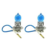 H3 High Performance Super White Halogen HOD Xenon Fog Light Bulb 55W 6000K (Pack of 2)