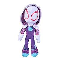Spiderverse Ghost Spider Action Figure 25 cm Soft Toy with Glow in The Dark Eyes