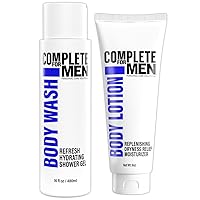 Men's Body Wash & Lotion Bundle: Cleanse Dirt and Odors, Hydrate Skin for All-Day Moisturization, Sulfate-Free, Paraben-Free Skincare for Men, Men's Shower Gel & Moisturizing Lotion