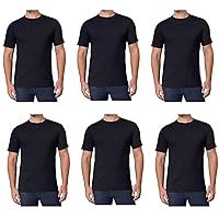 Kirkland Men's Crew Neck 100% Combed Heavyweight T-Shirts Cotton Pack of 6