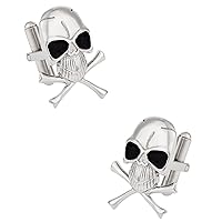 Skull Cufflinks with Presentation Box - Unique Skull Cufflinks for Men - Skull and Crossbones Cuff links for Man