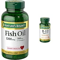 Nature's Bounty Fish Oil + Vitamin B12, Supports Heart and Cellular Energy Health