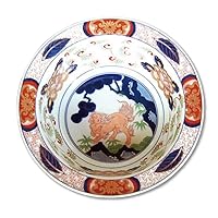 有田焼やきもの市場 Japanese Bowl Large made in Japan 10.2 inches Ceramic Porcelain Arita Imari ware Ko-imari Shishi-mon