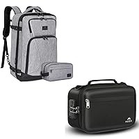 MATEIN Travel Backpack for Men, Flight Approved Carry On Backpack with Toiltry Bag Expandable Luggage Backpack, Smell Proof Bag, Odor Proof Bags Stash Box Container with Combination Lock