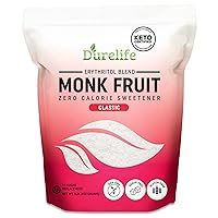Monk Fruit Sweetener, Sugar Substitute, Keto Diet Friendly, Zero Calorie, White Sugar Substitute, Classic White - 1 lb (Packaging May Vary)