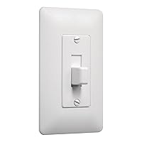 Taymac 5070W Masque 2000 1-Gang Decorator Style Wallplate, Paintable Cover-Up Wall Plate Frame for Toggle Switch, White (1-Pack)