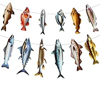 Gone Fishing Lanyard Banners for Bass Fishing,Freshwater Pond and Saltwater Tournament Fishing Decorations