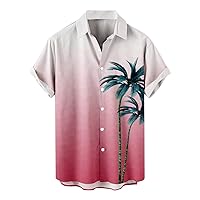 Men's Beach Shirts Casual Lapel Holiday Wear Fashion Shirt Hawaiian Short-Sleeved Shirts Short Sleeve