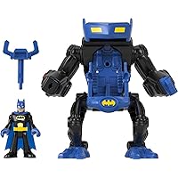 Fisher-Price Imaginext DC Super Friends Batman Battling Robot with Poseable Figure and Lights for Preschool Pretend Play Ages 3+ Years