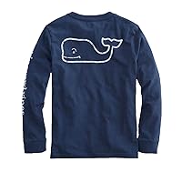 vineyard vines Kids' Long Sleeve Vintage Whale Pocket T-Shirt