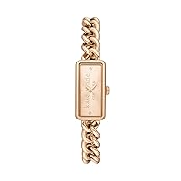 Kate Spade New York Rosedale or Brookville Rectangular Case Women's Watch with Stainless Steel Chain Bracelet or Leather Band