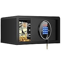 1.2 cu ft Fireproof Safe Box, Anti-Theft Hotel Safe with Combination Lock, Hidden Home Safe for Laptop Documents Money Medicine Firearm Valuables