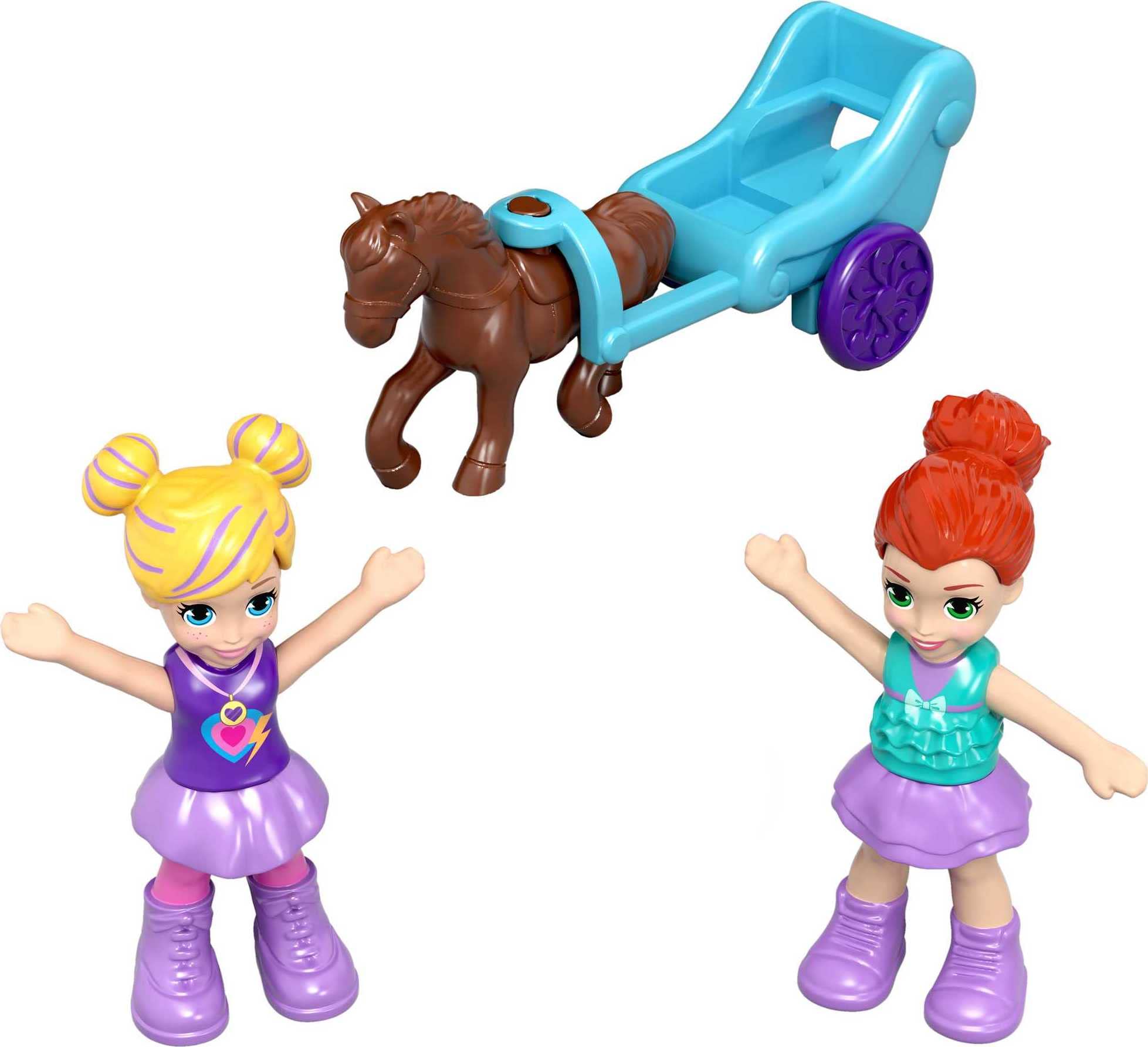 Polly Pocket Playset with 2 Micro Dolls & Surprise Accessories, Music Toy with Ballet Theme, Pocket World Tiny Twirlin' Music Box