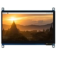 7inch QLED Quantum Dot Display Compatible with Raspberry Pi Capacitive Touch 1024×600 Pixels IPS Screen Panel G+G Toughened Glass Panel Various Systems Support