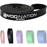 WOD Nation Pull Up Assistance Bands (10-175lbs Band) - Best for Pullup Assist, Chin Ups, Resistance Bands Exercise, Stretch, Mobility Work & Serious Fitness - 41 inch Straps