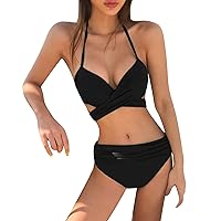 Swimsuit Plus Size Womens Bikini Swimsuit Tops for Women with Built in Bra No Crop Top
