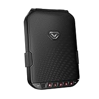 VAULTEK LifePod Secure Waterproof Travel Case Rugged Electronic Lock Box Travel Organizer Portable Handgun Case with Backlit Keypad (Covert Black) (Biometric)