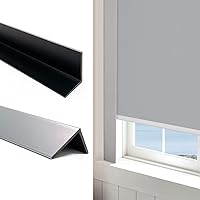 Keego 100% Blackout PVC Light Blockers for Window Shades and Blinds - Block Light Along The Sides of Blackout Blinds Great for Bedroom Nursery, Light Blocking Strips (Silvery Grey, 58.5