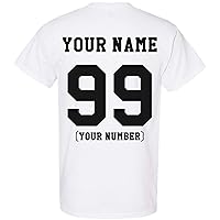 Custom T Shirts for Men & Women Add Your Own Text Personalized Back Side T-Shirt
