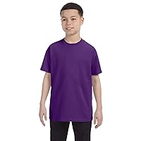 Gildan Youth 5.5 oz., 50/50 T-Shirt S PURPLE