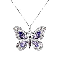Personality Vintage Multicolor Butterfly Necklace For Women Jewelry Gifts Jewelry Cute