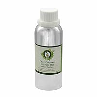 R V Essential Pure Coconut Carrier Oil 630ml (21oz)- Cocus Nucifera (100% Pure and Natural Cold Pressed)