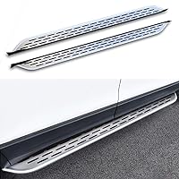 2 pcs fit for Chevrolet Groove 2017-2024 Side Steps Double Running Boards Aluminum Nerf Bars (with Brackets)