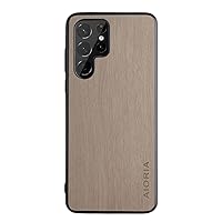 Creative Wood Grain Wear Resistant Phone Case Back Cover for Samsung Galaxy A42 A32 A22 A12 A13 M52 M62 F62 4G 5G, Soft TPU Border Shockproof Shell(Light Gray,A12 5G)