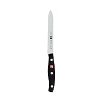 Twin Signature 5-inch Utility Knife, Razor-Sharp, Made in Company-Owned German Factory with Special Formula Steel perfected for almost 300 Years, Dishwasher Safe,Black