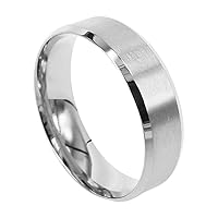 Men Titanium Ring Silver Matte Wedding Band Anniversary Engagement Ring Unisex Ring 7mm Size 3.5-16.5