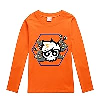 Child Slogoman Comfy Long Sleeve T-Shirts Lightweight Casual Tops Crewneck Novelty Tees Blouses for Boys Girls
