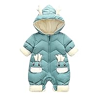 Neon Kids Coat Outerwear Deer Hooded Romper Infant Jumpsuit Baby Jacket Coat Winter Ear Thick Boys Size 5t Winter Coat