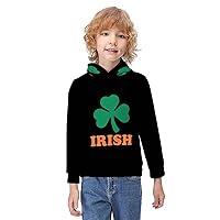 Irish Clover Children's Hoodies Printed Hooded Pullover Sweatshirt For Boys Girls