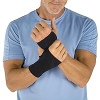 Vive Wrist Compression Sleeve Support Brace For Pain Relief - Relieves Carpal Tunnel, Arthritis, Tendonitis & More - Joint Stabilizer for Right or Left Hand - For Women & Men (Medium)